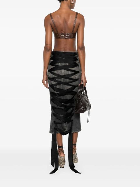 Balenciaga lace-up skirt - Grey