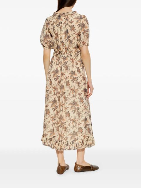Ulla Johnson Rosamunde floral midi dress - Neutrals