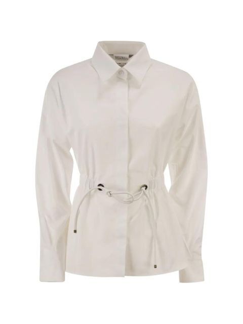 Max Mara MXMTAZZINA elasticated drawstring shirt - White - zdjęcie produktu nr 1