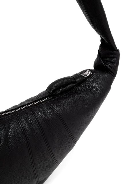 LEMAIRE medium Croissant leather shoulder bag - Black