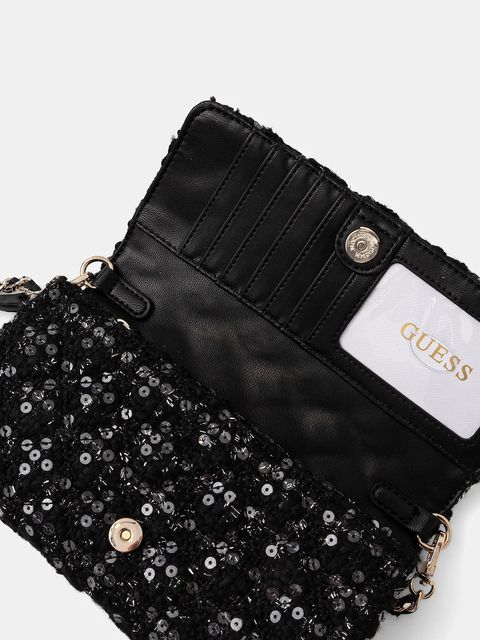 Guess torebka z wełną GIULLY kolor czarny HWBB87 48750