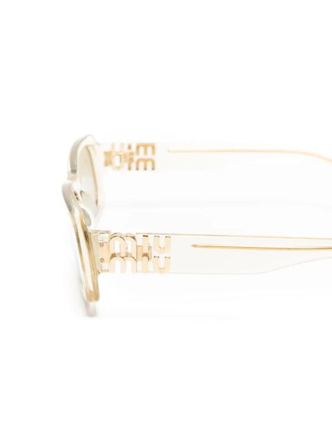 Miu Miu Eyewear Glimpse rectangle-frame sunglasses - Yellow