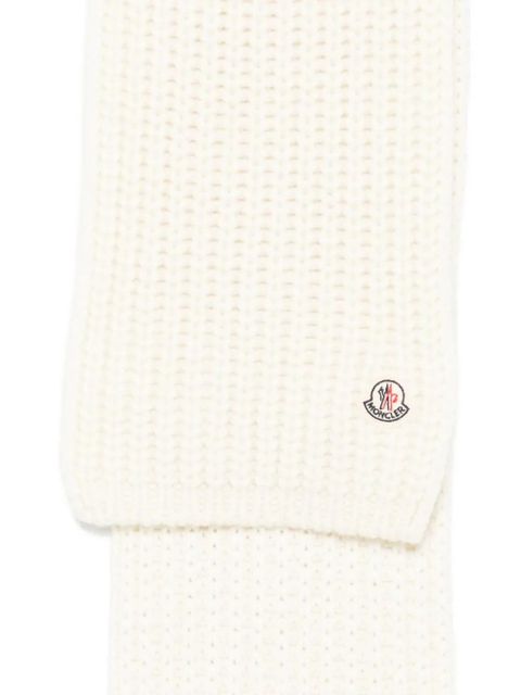 Moncler ribbed cashmere scarf - White - zdjęcie produktu nr 2