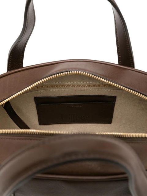 Liffner mini bowling smooth leather tote bag - Brown