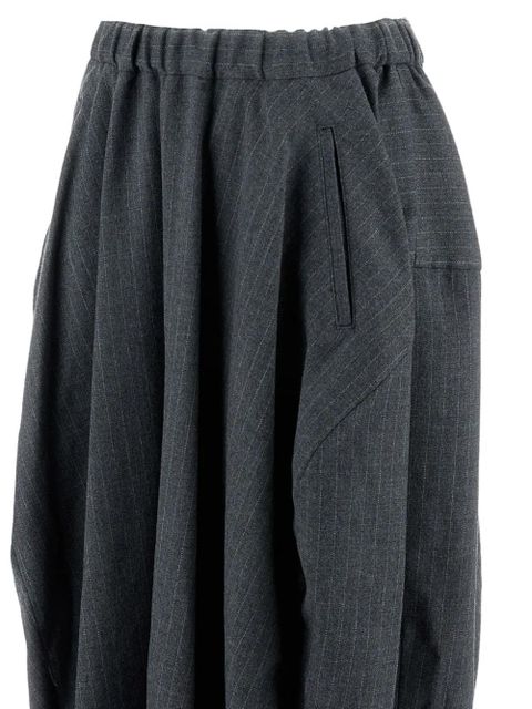 Comme Des Garçons pinstripe-pattern midi skirt - Grey