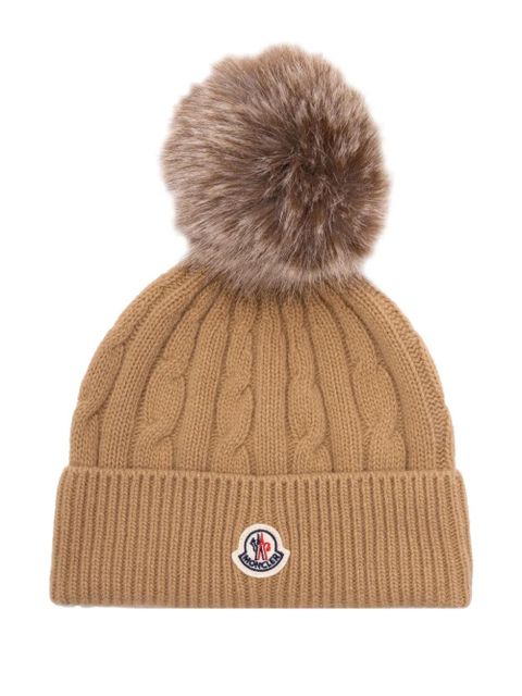 Moncler wool beanie hat - Brown - zdjęcie produktu nr 1