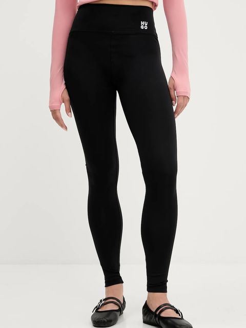 HUGO legginsy damskie kolor czarny gładkie 50545350 - zdjęcie produktu nr 1
