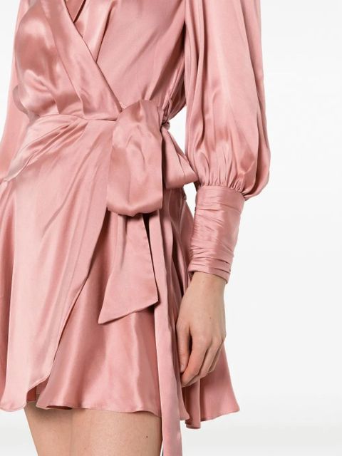 ZIMMERMANN wrap silk dress - Pink