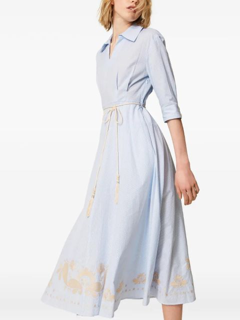 TWINSET striped dress - Blue
