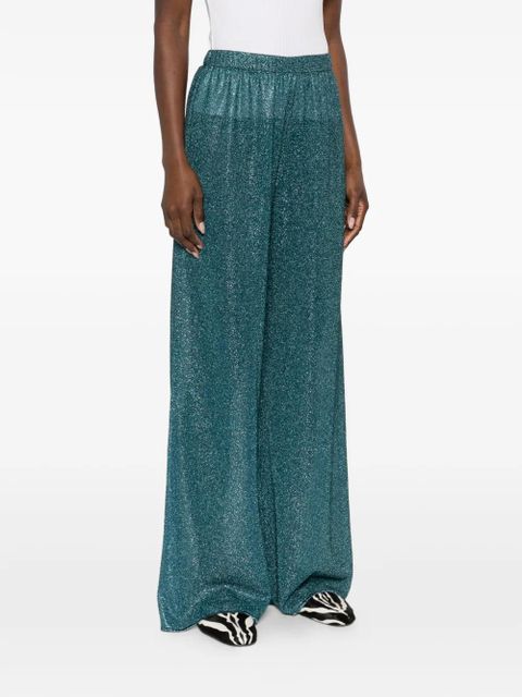Oséree Lumiere metallic trousers - Blue