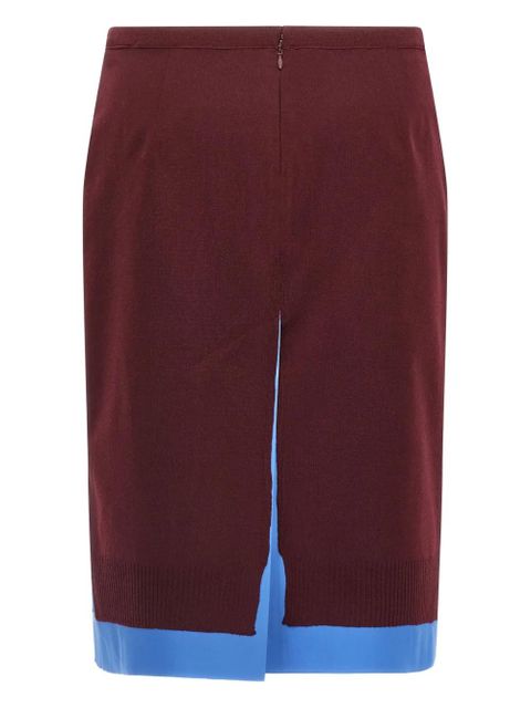 Miu Miu embroidered-logo split midi skirt - zdjęcie produktu nr 2