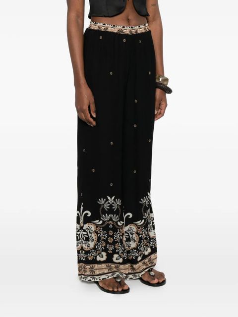 TWINSET floral-print pants - Black