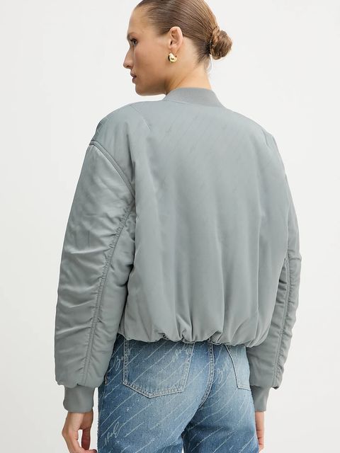 BOSS Orange kurtka bomber dwustronna kolor szary przejściowa oversize 50542454