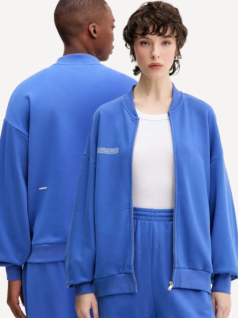 Pangaia kurtka Midweight Bomber Jacket kolor niebieski przejściowa 10002360 - zdjęcie produktu nr 1