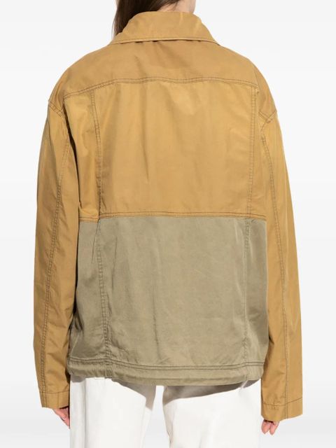 Golden Goose panelled flap-pocket jacket - Brown