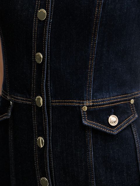 Guess sukienka jeansowa DESTINY kolor granatowy mini dopasowana W5YK24 D5PW1