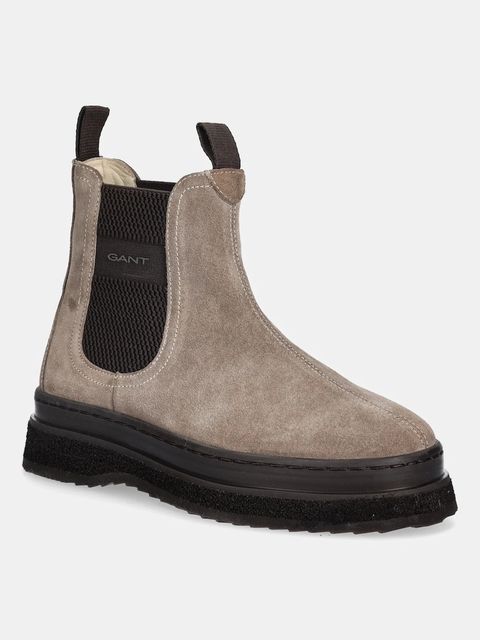 Gant sztyblety zamszowe Sistown damskie kolor beżowy na platformie 31553102 - zdjęcie produktu nr 1