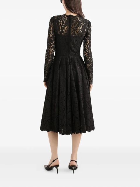 Dolce & Gabbana lace long-sleeve midi dress - Black