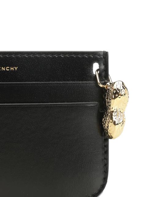 Givenchy peanut charm leather card holder - Black