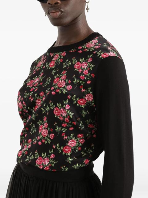 Dolce & Gabbana floral sweater - Black