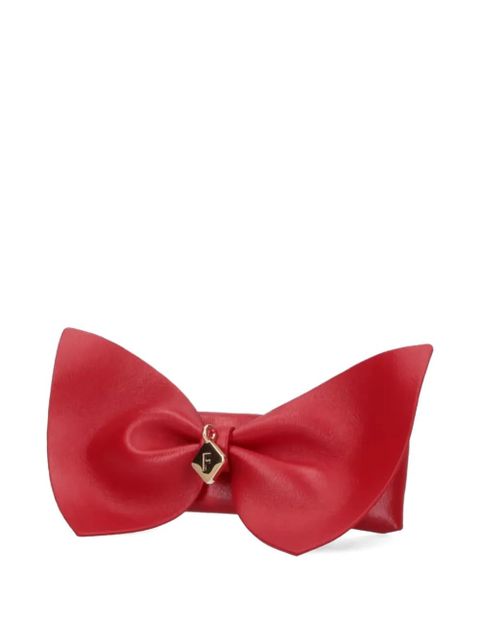 Ferragamo bow charm hair clip - Red