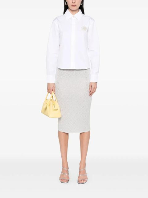 Casablanca crystal-monogram skirt - Grey - zdjęcie produktu nr 2