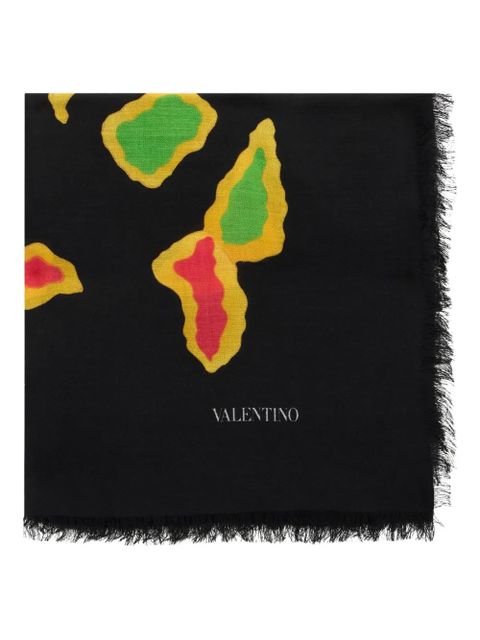 Valentino Garavani fringe-detail scarf - Black - zdjęcie produktu nr 1