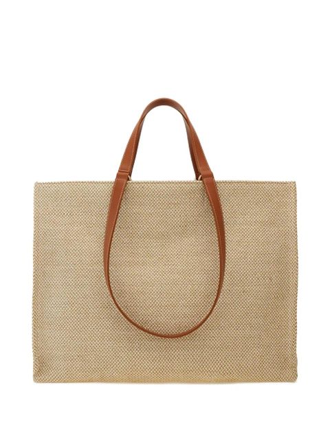 Ferragamo large logo-embroidered tote bag - Neutrals