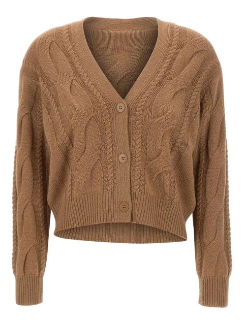 Max Mara Aladino cable-knit buttoned cardigan - Brown - zdjęcie produktu nr 1