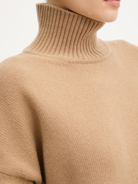 Weekend Max Mara sweter wełniany BORGIA damski kolor zielony z golfem 2525366112600