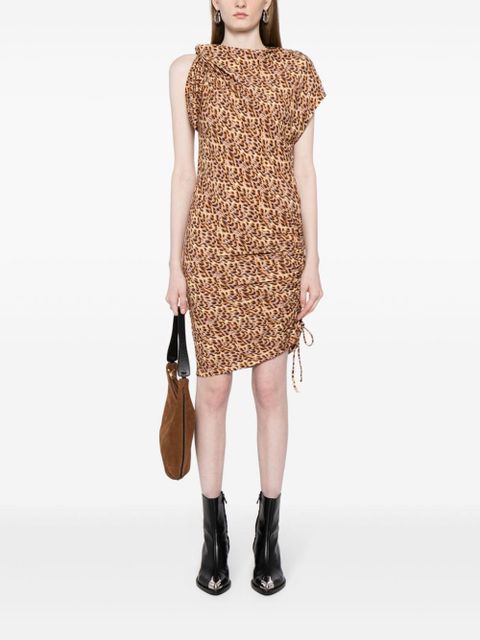 MARANT ÉTOILE Jeffy abstract-print dress - Brown - zdjęcie produktu nr 2