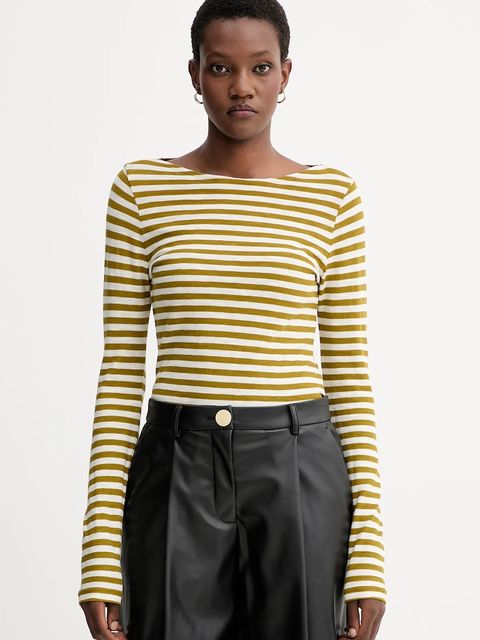 Marc O'Polo longsleeve bawełniany kolor zielony M09219652597 - zdjęcie produktu nr 1