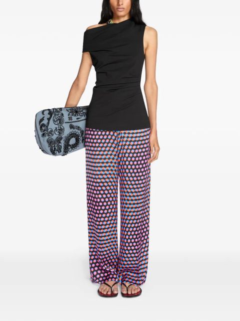 DRIES VAN NOTEN dotted silk trousers - Black - zdjęcie produktu nr 2