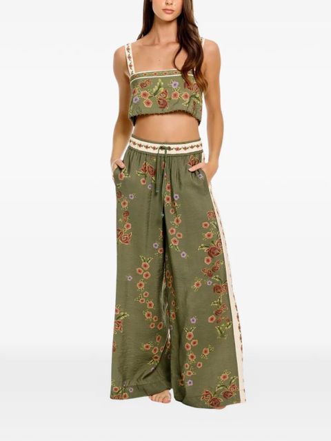 Agua By Agua Bendita Janis Aura floral-print trousers - Green - zdjęcie produktu nr 2