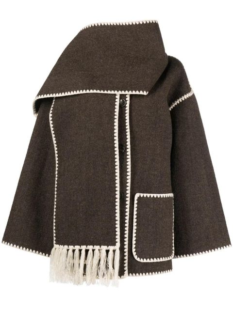 TOTEME embroidered scarf jacket - Brown - zdjęcie produktu nr 1