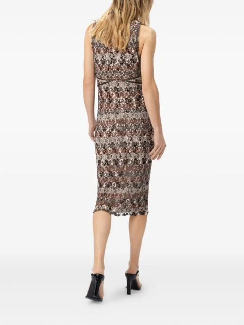 Missoni floral V-neck midi dress - Neutrals