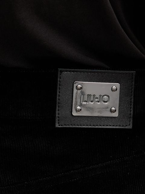 Liu Jo spodnie damskie kolor czarny proste high waist MF5332 T195A