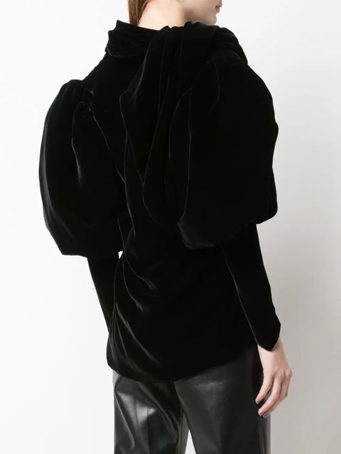 KHAITE Jones silk velvet top - Black