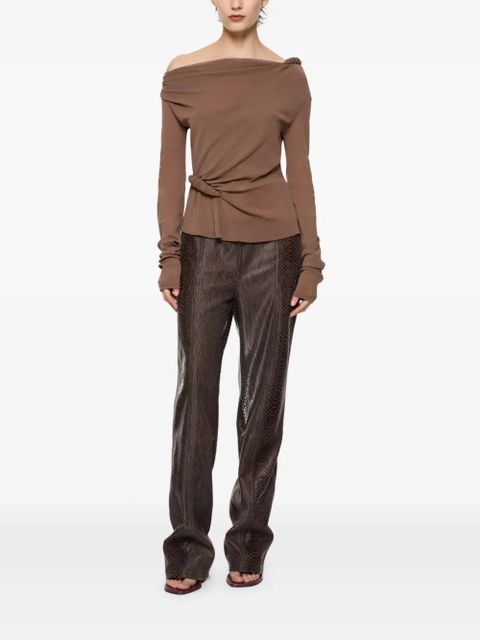 Paris Georgia Croissant long-sleeve knot-detail top - Brown - zdjęcie produktu nr 2