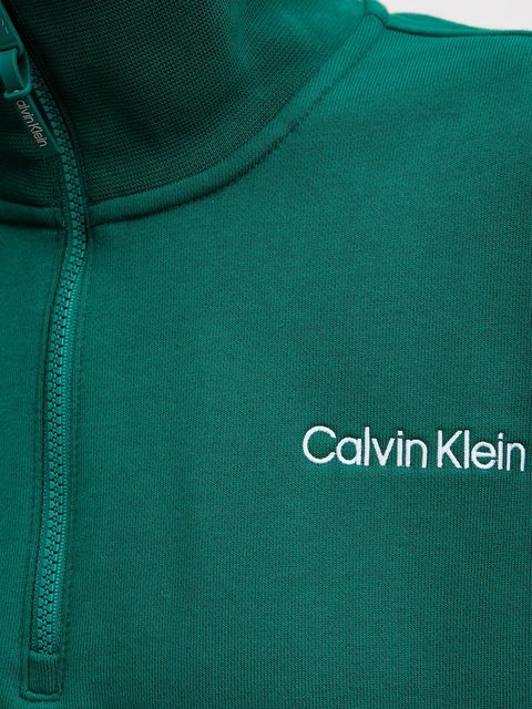 Calvin Klein Performance bluza damska kolor zielony gładka LVGWF5W310