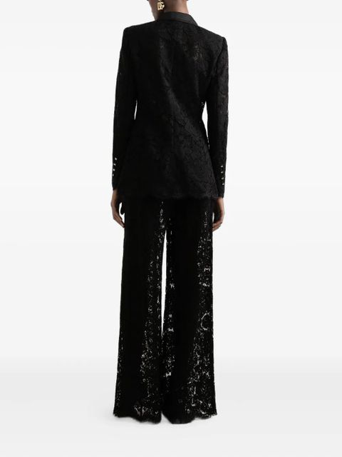 Dolce & Gabbana DNA lace-detailing trousers - Black