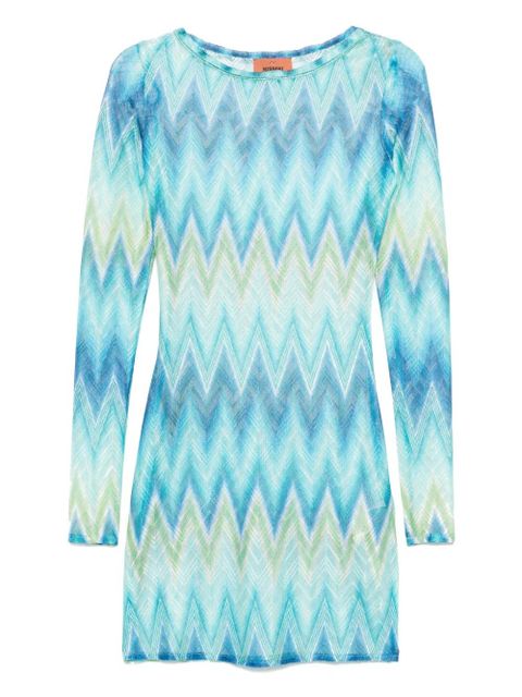 Missoni zigzag-woven mini dress - Blue - zdjęcie produktu nr 1