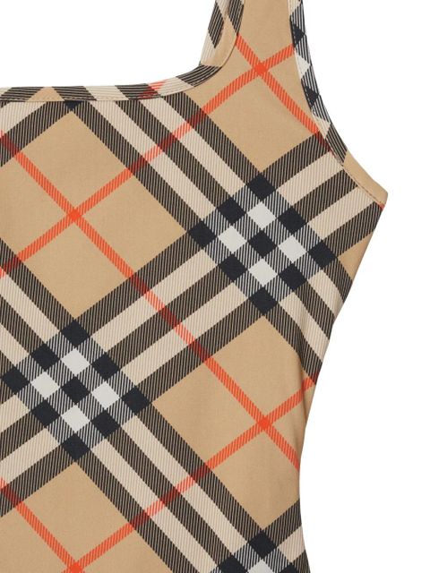 Burberry check swimsuit - Neutrals