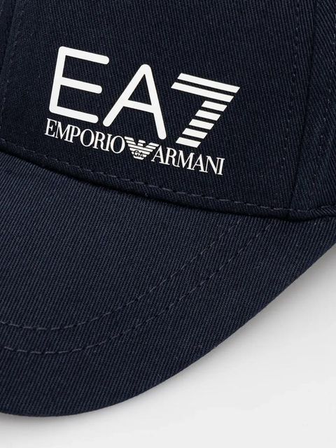 EA7 Emporio Armani czapka z daszkiem bawełniana kolor granatowy z nadrukiem AF11989.7X000005 - zdjęcie produktu nr 2