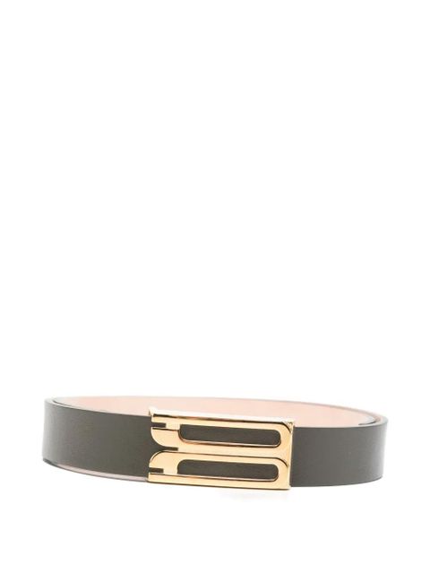 Victoria Beckham logo-buckle belt - Green - zdjęcie produktu nr 1