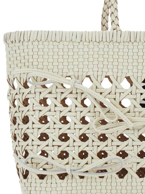 Osoi Biscuit woven tote bag - White
