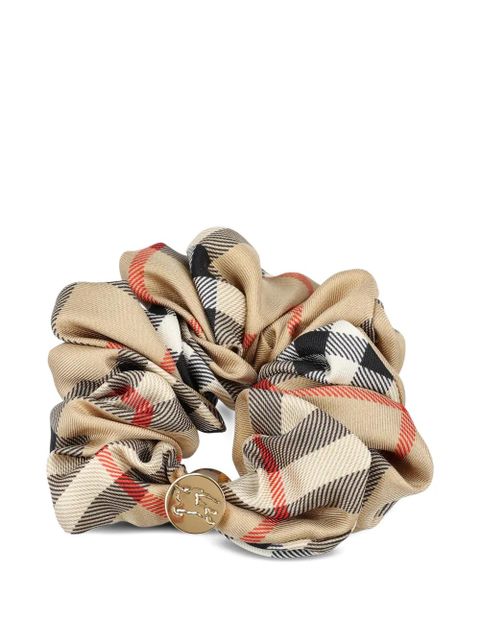 Burberry check-print scrunchie - Neutrals - zdjęcie produktu nr 1