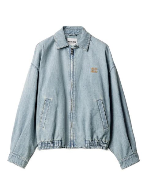 Miu Miu stonewashed denim jacket - Blue - zdjęcie produktu nr 1