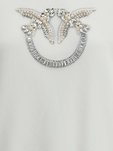 PINKO crystal-embellishment sweatshirt - White