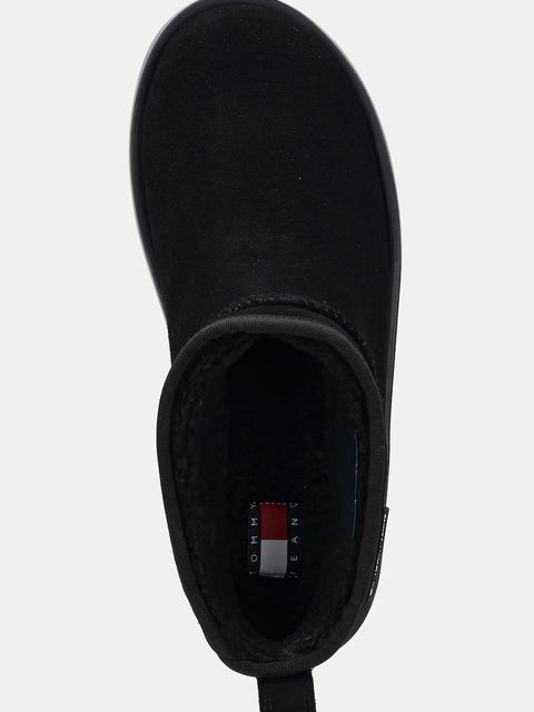Tommy Jeans śniegowce zamszowe TJW FLATFORM SNOW BOOT SUEDE kolor czarny EN0EN02841 - zdjęcie produktu nr 2